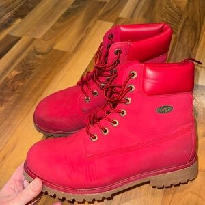 Lugz red lace up boot size 10W utility work fashion‎ festival classic chukka 6”